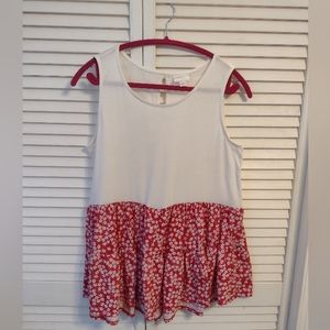 Tank top with skirted bottom